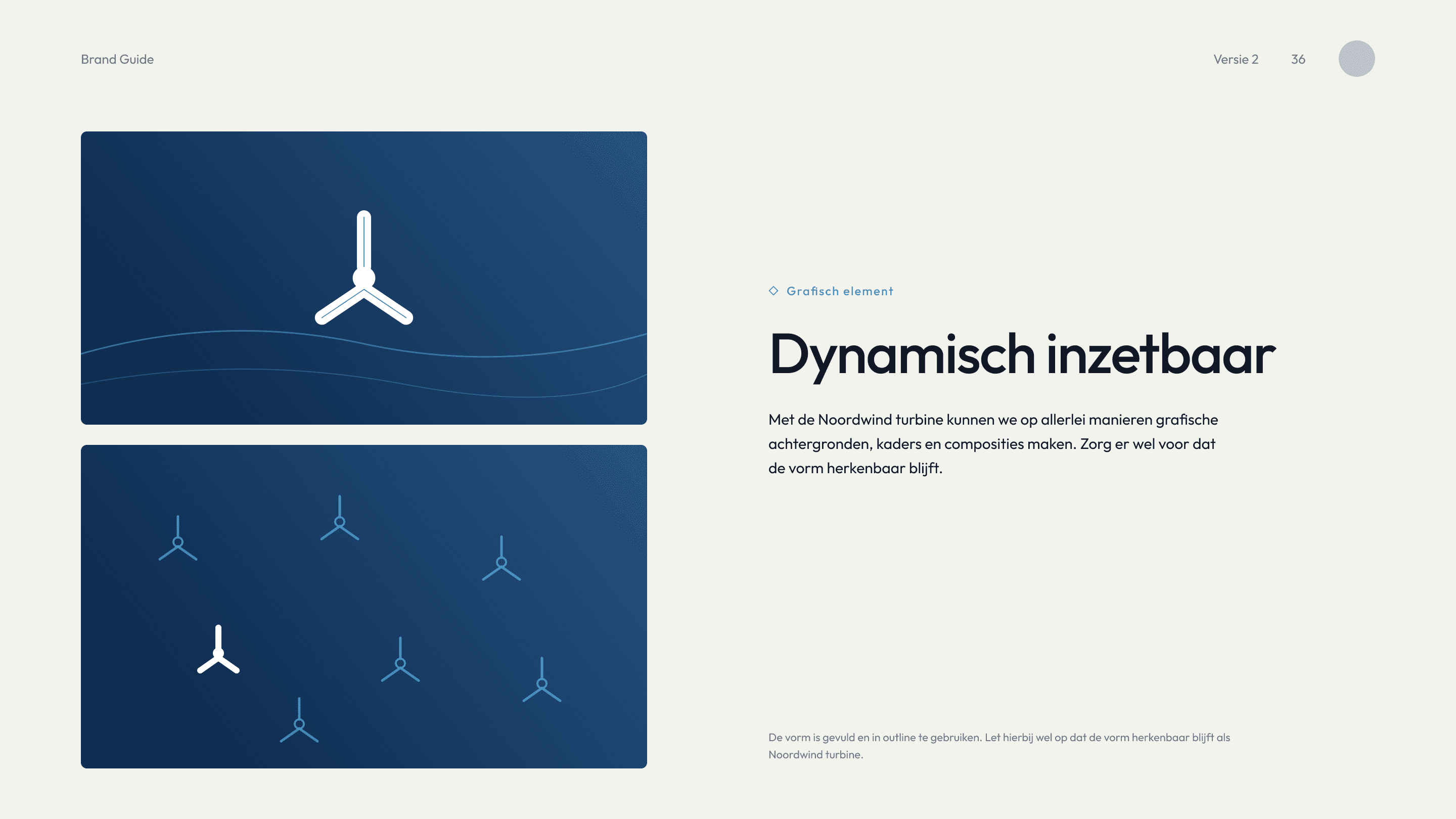 Brand guide pagina 4 — toepassingen op print, web en signage
