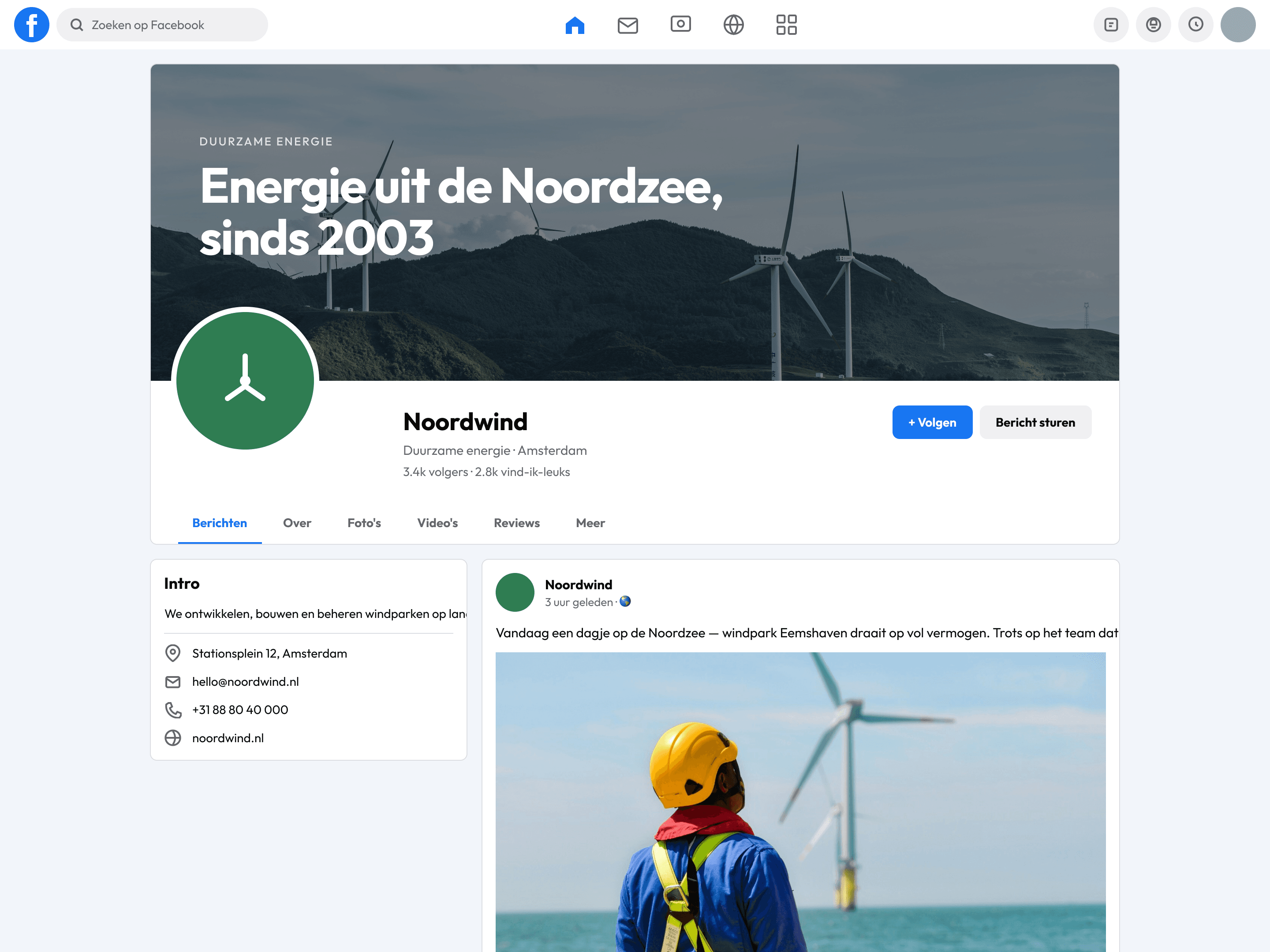 Landingspagina-template met hero, USP-grid en lead-form