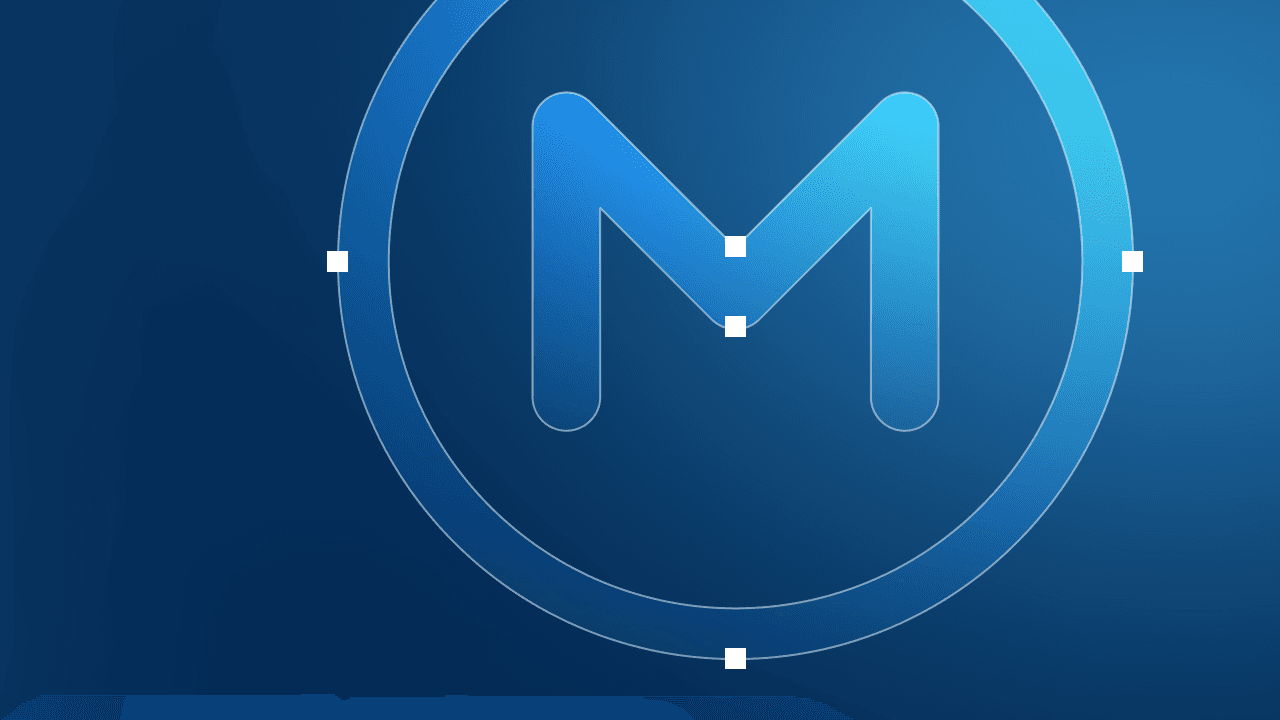 M-logo construction grid