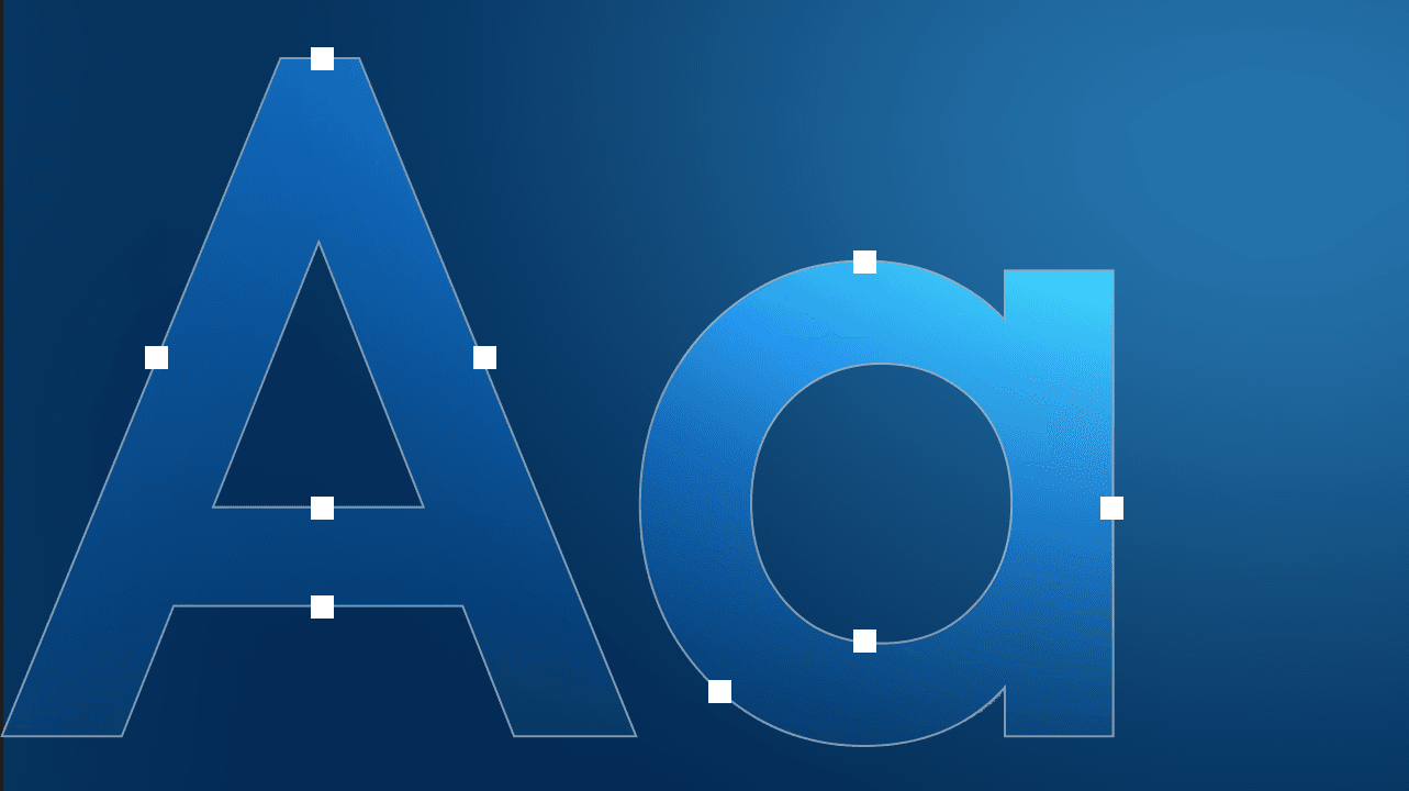 Aa typografie letteranatomie